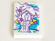 Part No: 26603pb141  Name: Tile 2 x 3 with Medium Lavender Tree House and Ladder Pattern (Sticker) - Set 41332