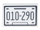 Part No: 26603pb193  Name: Tile 2 x 3 with License Plate and Black '010-290' Pattern (Sticker) - Set 10290