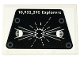 Part No: 26603pb407  Name: Tile 2 x 3 with '10,932,295 Explorers' and Symbol on Black Trapezoid Pattern (Sticker) - Set 42158