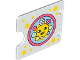 Part No: 27382pb007  Name: Duplo Door / Window Pane 1 x 4 x 3 with Yellow Stars and Dots, Sun with Face and Planets in Coral Ring Pattern