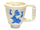 Part No: 27383pb03  Name: Duplo Utensil Cup with Stud Inside with Blue Koi Fish Pattern