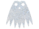 Part No: 27414  Name: Minifigure Cape Cloth, 7 Points with Silver Iridescent Dots Pattern