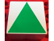 Part No: 2756pb399  Name: Duplo, Tile 2 x 2 x 1 with Shape Green Isosceles Triangle Pattern