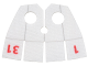 Part No: 29338  Name: Minifigure Cape Cloth, Collar with 4 Square Strips with Calendar Numbers Pattern