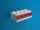Part No: 3001oldpb05  Name: Brick 2 x 4 with Plane Windows 8 in Thick Red Stripe Pattern