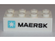Part No: 3001pb126  Name: Brick 2 x 4 with Maersk Logo on White Background Pattern (Sticker) - Set 10241