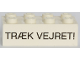 Part No: 3001pb195  Name: Brick 2 x 4 with 'TRÆK VEJRET!' Pattern