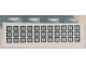 Part No: 3001pb200  Name: Brick 2 x 4 with 33 Silver Windows with Dark Blue Outlines Pattern (Sticker) - Set 40318