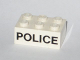 Part No: 3002oldpb05  Name: Brick 2 x 3 with Black 'POLICE' Sans-Serif Pattern