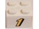 Part No: 3003pb085  Name: Brick 2 x 2 with Yellow '1' with Black Outline Pattern (Sticker) - Set 60084
