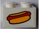 Part No: 3003pb090  Name: Brick 2 x 2 with Hot Dog Pattern (Sticker) - Set 60097
