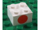 Part No: 3003px6  Name: Brick 2 x 2 with Dot Red on One Side Pattern