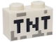 Part No: 3004pb122  Name: Brick 1 x 2 with Black 'TNT' Pixelated Pattern
