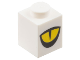 Part No: 3005pb061  Name: Brick 1 x 1 with Yellow Eye Partially Closed, Black Slit Pupil Pattern