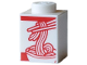 Part No: 3005pb076  Name: Brick 1 x 1 with Red Chopsticks and Noodles in Bowl Pattern (Noodle Box)