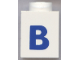 Part No: 3005ptBb  Name: Brick 1 x 1 with Blue 'B' Pattern (Bold Font)