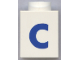 Part No: 3005ptCb  Name: Brick 1 x 1 with Blue Capital Letter C Pattern (Bold Font)