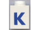 Part No: 3005ptKb  Name: Brick 1 x 1 with Blue Capital Letter K Pattern (Bold Font)
