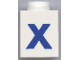 Part No: 3005ptXb  Name: Brick 1 x 1 with Blue Capital Letter X Pattern (Bold Font)