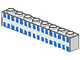 Part No: 3008p21  Name: Brick 1 x 8 with Ferry Squares Light Blue 32 in 2 Lines Pattern
