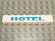 Part No: 3008pb009  Name: Brick 1 x 8 with Blue 'HOTEL' Pattern
