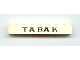 Part No: 3008pb012  Name: Brick 1 x 8 with Black 'TABAK' Pattern