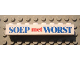 Part No: 3008pb053  Name: Brick 1 x 8 with Blue and Red 'SOEP met WORST' Text Pattern (Sticker) - Set 1592-2