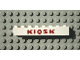 Part No: 3008pb057  Name: Brick 1 x 8 with Red 'KIOSK' Sans-Serif Thick Pattern