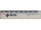 Part No: 3008pb192R  Name: Brick 1 x 8 with Dark Blue MSC Logo and Portholes Pattern Model Right Side (Sticker) - Set 40318