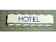 Part No: 3009pb026  Name: Brick 1 x 6 with Blue 'HOTEL' Thin Pattern