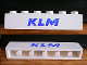 Part No: 3009pb035  Name: Brick 1 x 6 with Blue 'KLM' Pattern