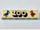 Part No: 3009pb127  Name: Brick 1 x 6 with 'ZOO' and 2 Birds Pattern (Sticker) - Set 258-1