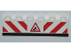 Part No: 3009pb158  Name: Brick 1 x 6 with Red and White Danger Stripes and Construction Worker Sign Pattern on Both Sides (Stickers) - Set 8199