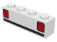 Part No: 3010p09  Name: Brick 1 x 4 with Red Car Taillights and Black Stripe Pattern