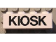 Part No: 3010pb068  Name: Brick 1 x 4 with Black 'KIOSK' Text Pattern (Sticker) - Set 1592-2