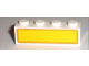 Part No: 3010pb106  Name: Brick 1 x 4 with Brown Rectangle on Yellow Background Pattern (Sticker) - Set 7733