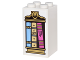Part No: 30145pb017  Name: Brick 2 x 2 x 3 with Gold Bookcase with Crest and 3 Books Pattern (Sticker) - Set 41067