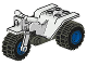 Part No: 30187c03  Name: Tricycle with Dark Gray Chassis and Blue Wheels - Notched Holes on Rear Wheels