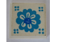 Part No: 3068apb11  Name: Tile 2 x 2 without Groove with Blue Flower Pattern (Sticker) - Set 292