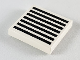 Part No: 3068p07  Name: Tile 2 x 2 with Black Grille with 7 Lines Pattern