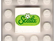 Part No: 3068pb0170  Name: Tile 2 x 2 with 'Scala' Script and White Flower on Green Oval Pattern