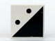 Part No: 3068pb0193  Name: Tile 2 x 2 with 2 Black Dots and Triangle Pattern