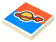Part No: 3068pb0353  Name: Tile 2 x 2 with Classic Space Logo on Red and Blue Background Pattern