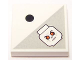 Part No: 3068pb0392  Name: Tile 2 x 2 with 1 Black Dot and Light Bluish Gray Triangle with Skull with Red Eyes Pattern