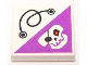 Part No: 3068pb0394  Name: Tile 2 x 2 with String and Dark Purple Triangle with Skull with Eye Patch and Red Eye Pattern