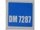 Part No: 3068pb0486  Name: Tile 2 x 2 with 'DM 7287' on Blue Background Pattern (Sticker) - Set 7287