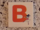 Part No: 3068pb0711  Name: Tile 2 x 2 with Letter B Red with Ballerina Pattern