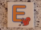 Part No: 3068pb0714  Name: Tile 2 x 2 with Letter E Orange with Squirrel (Egern) Pattern