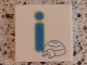 Part No: 3068pb0718  Name: Tile 2 x 2 with Letter i Blue with Igloo Pattern