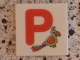 Part No: 3068pb0725  Name: Tile 2 x 2 with Letter P Red with Parrot Pattern